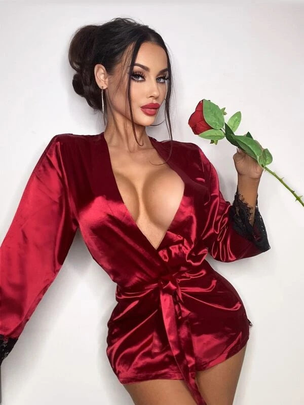 Open Back Lace Babydoll - S/M/L/XL/2XL-1